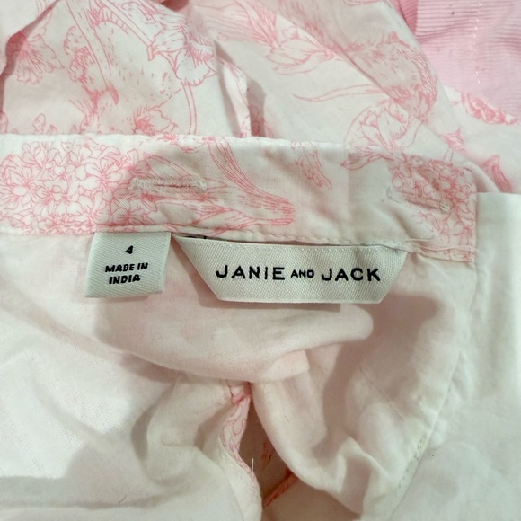 Sold Out JANIE and JACK girls The Charlotte Bunny Toile Smocked Sundress Size:4 - Picture 8 of 14